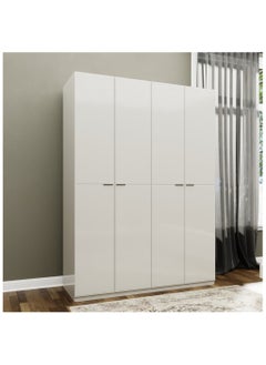 Royaloak Oliver 4 Door Wardrobe – Modern MDF Cupboard with High-Gloss Finish, Durable & Freestanding Design