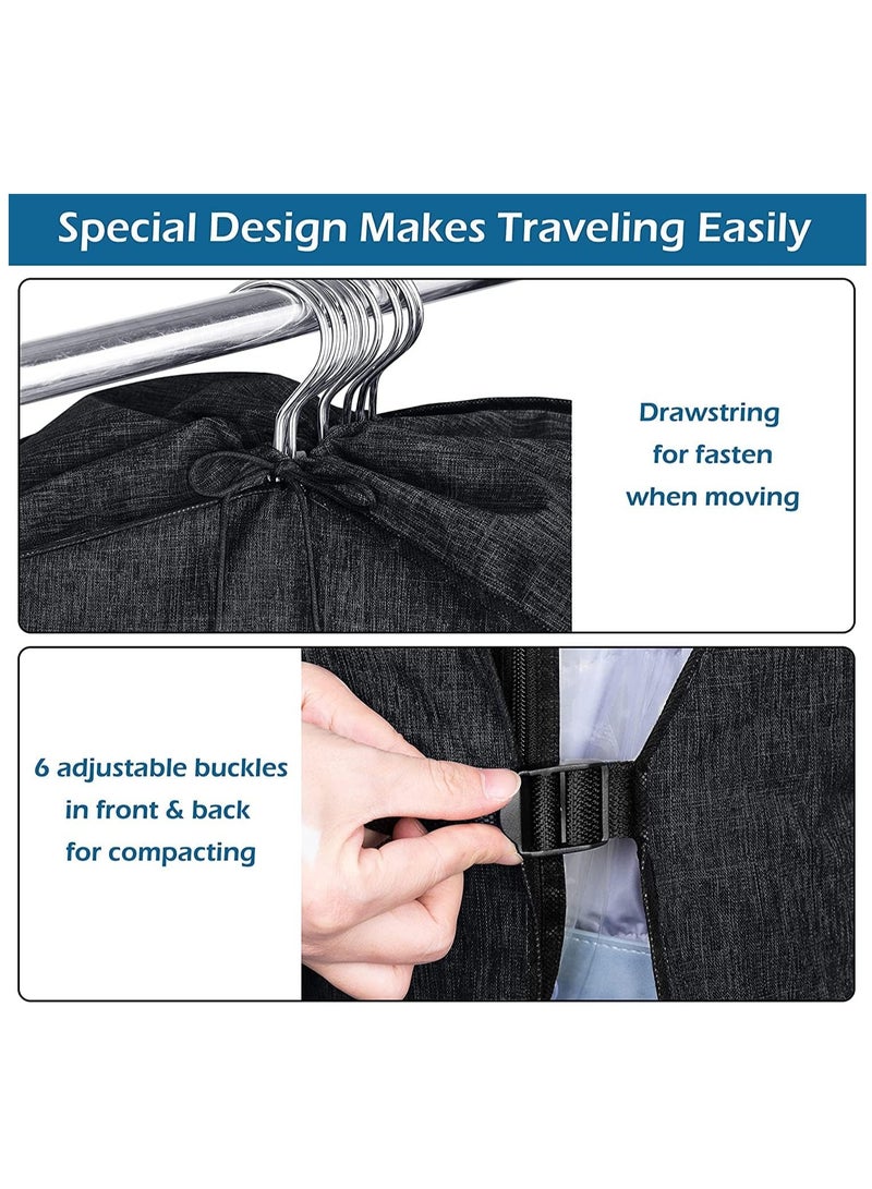 2 in 1 Portable Extra Large Hanging Closet Organizer, Hanging Garment Bags, Closet Storage Bag, Moving Bags, skirt Clothes Storage Bag, Moving Garment, Dresses Suit Protector Cover, Cloth Travel Bag  - Image 4