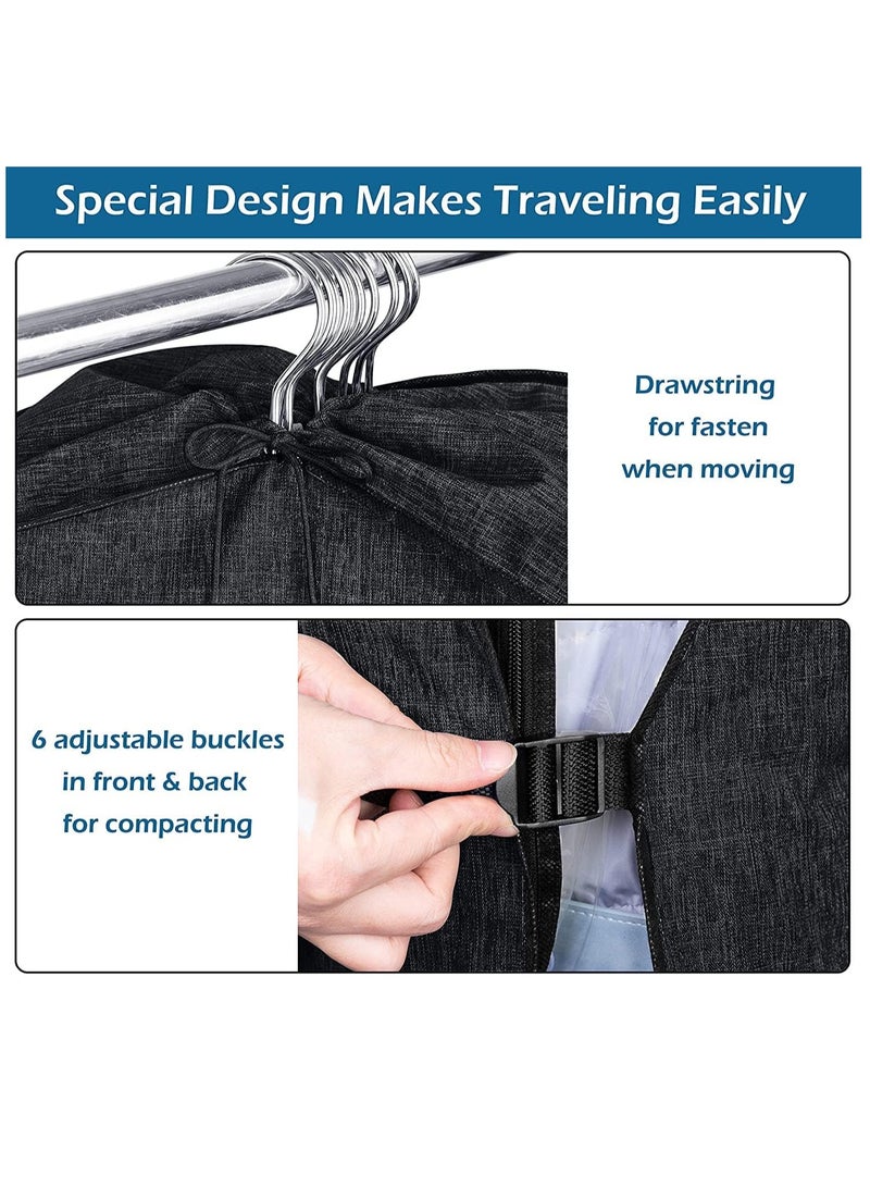 2 in 1 Portable Extra Large Hanging Closet Organizer, Hanging Garment Bags, Closet Storage Bag, Moving Bags, skirt Clothes Storage Bag, Moving Garment, Dresses Suit Protector Cover, Cloth Travel Bag  - Image 2
