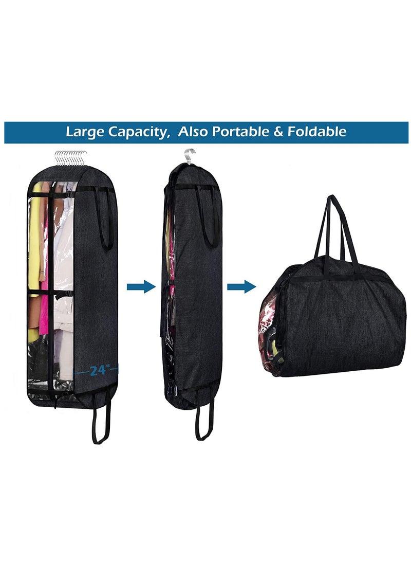 2 in 1 Portable Extra Large Hanging Closet Organizer, Hanging Garment Bags, Closet Storage Bag, Moving Bags, skirt Clothes Storage Bag, Moving Garment, Dresses Suit Protector Cover, Cloth Travel Bag  - Image 3