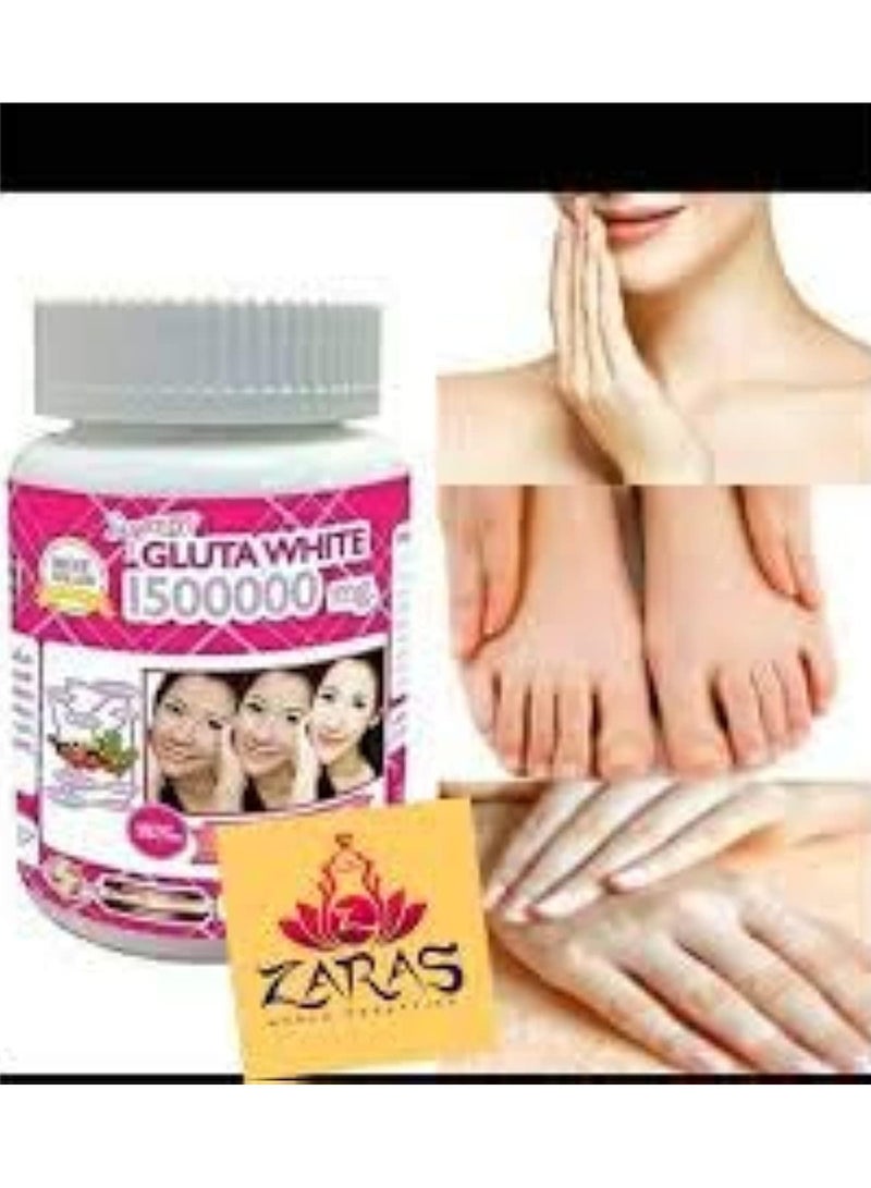 Gluta White Supreme Gluta White 150,000 mg Skin Whitening Anti-Wrinkle Freckle Reducing Whitening 30 Tablets - Image 2