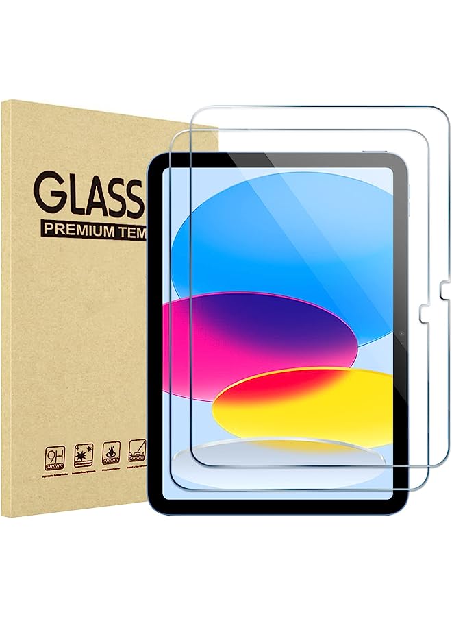 2 Pack Ipad 10.9 10Th Generation 2022 Screen Protector A2696/A2757/A2777, Tempered Glass Film Guard For Ipad 10Th Gen 10.9" 2022 Release