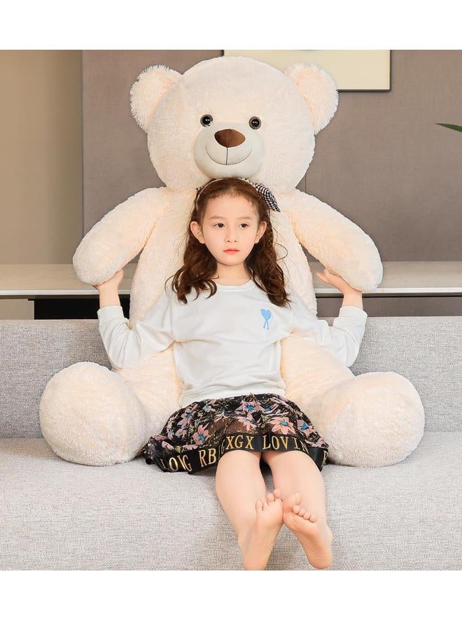 دمية دب عملاقة مقاس Xxl، 145 سم، لعبة ناعمة عملاقة، لعبة محشوة كبيرة، دب قطيفة، دب محبوب، هدية دمية دب (1.4 متر، بيج) - Image 4