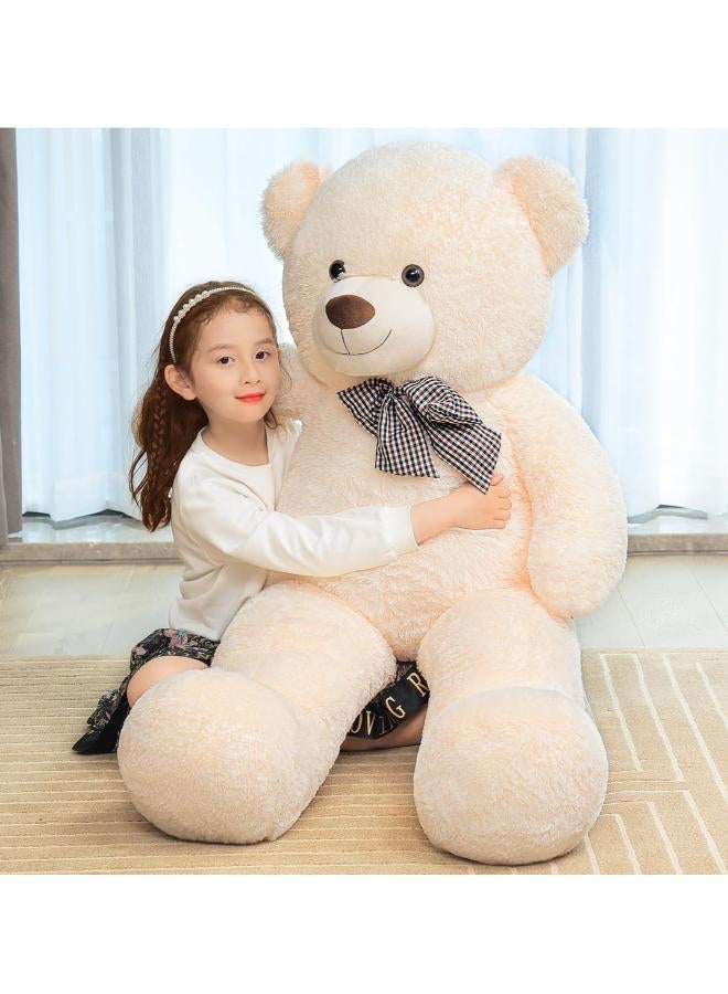دمية دب عملاقة مقاس Xxl، 145 سم، لعبة ناعمة عملاقة، لعبة محشوة كبيرة، دب قطيفة، دب محبوب، هدية دمية دب (1.4 متر، بيج) - Image 2