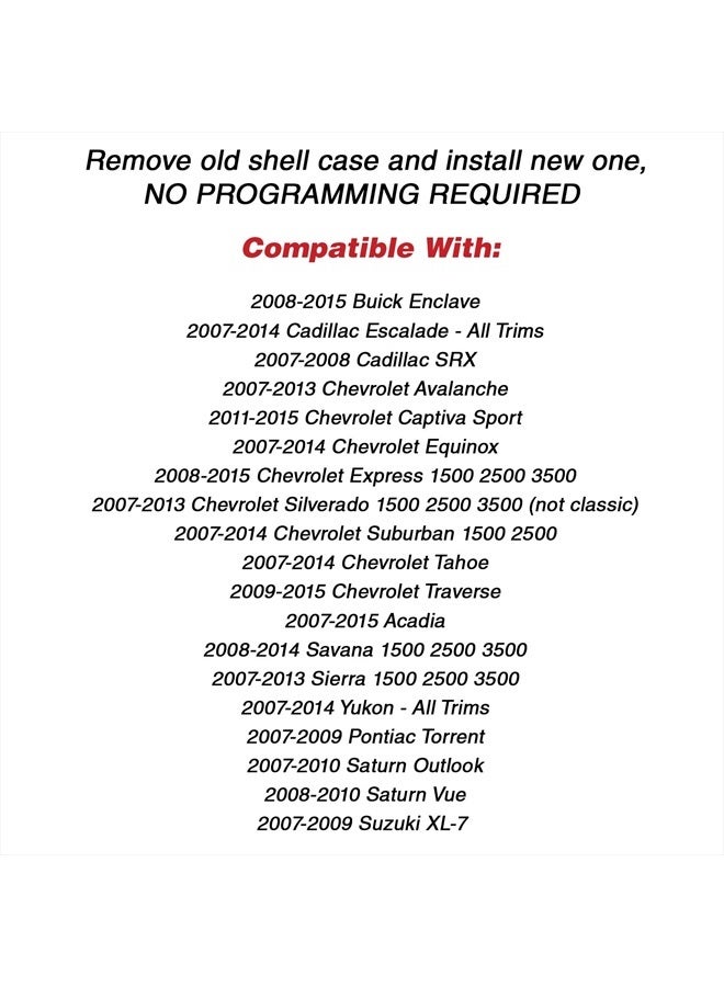 KeylessOption Just The Case Keyless Entry Remote Key Fob Shell - Image 4
