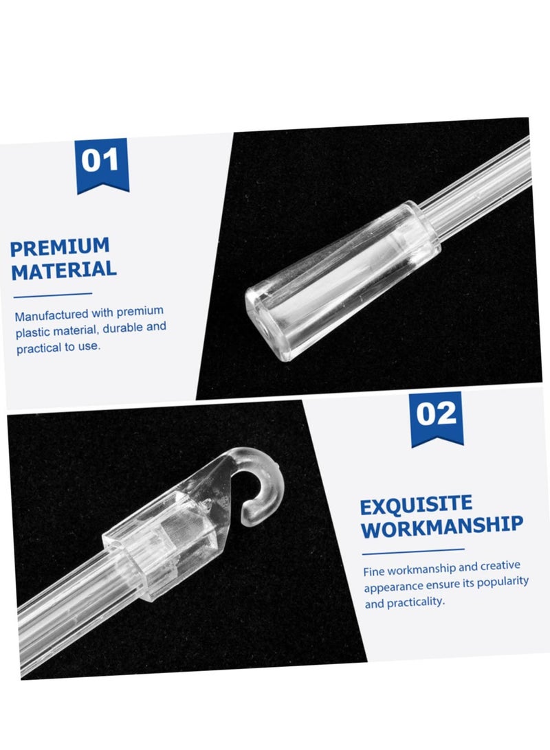 دايتويز 6 قطع من قطع غيار الستائر الرأسية وإكسسوارات فتح الستائر وقضيب التحكم الرأسي وقضيب شفاف لاستبدال قضيب الستارة مع خطاف ومقبض وإكسسوارات الستائر مقاس 17 بوصة - Image 2