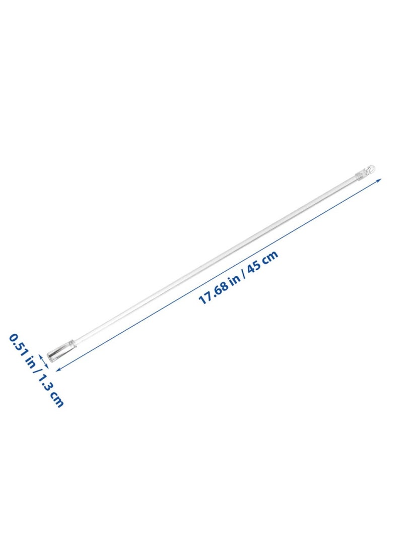 دايتويز 6 قطع من قطع غيار الستائر الرأسية وإكسسوارات فتح الستائر وقضيب التحكم الرأسي وقضيب شفاف لاستبدال قضيب الستارة مع خطاف ومقبض وإكسسوارات الستائر مقاس 17 بوصة - Image 5