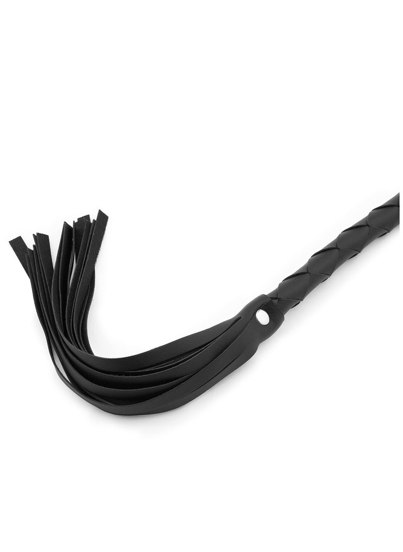 KASTWAVE Set of Riding Crop 18 and Horse Whip 34 Leather Horse Whip Riding Crop English Whip with Genuine Leather Horse Black  - Image 4