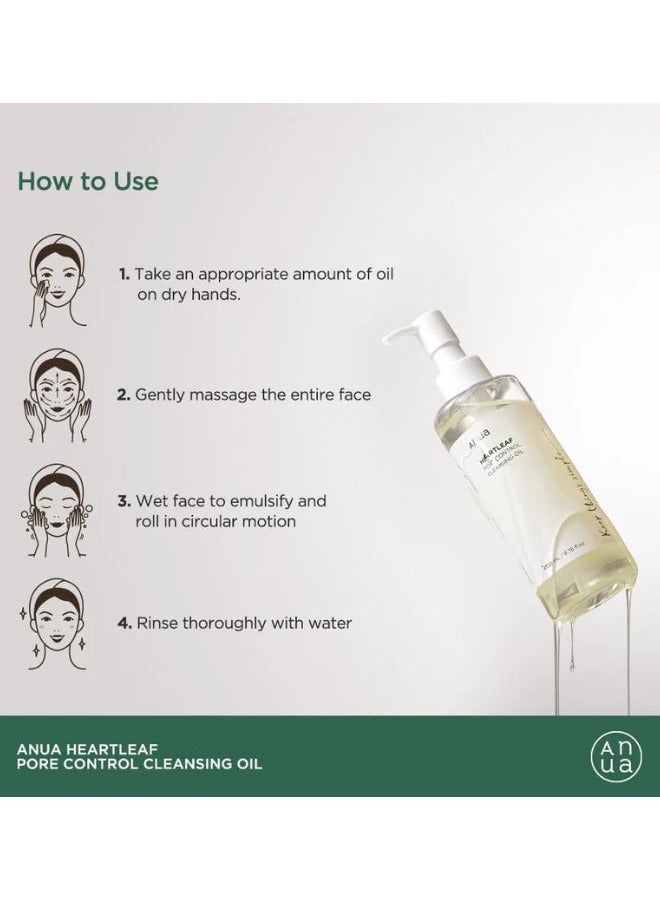 Anua Heartleaf Pore Control Cleansing Oil And Quercetinol Pore Deep Cleansing Foam - Double Cleansing Duo 350ml - Image 4