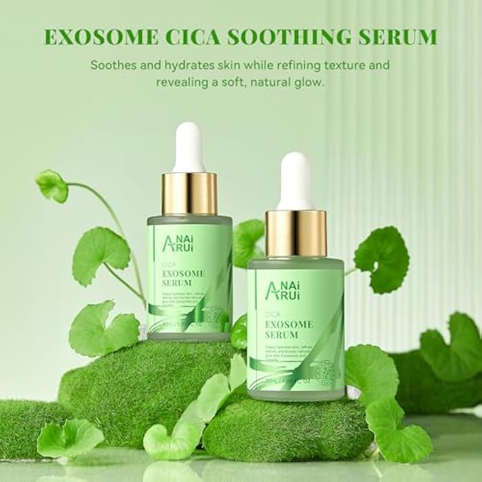 ANAI RUI Exosome Cica Serum,Exosomes for Skin, with Hyaluronic Acid,Soft Skin, Glass Skin,Low-irritating, Moisturizing 1.05 Fl.oz - Image 5
