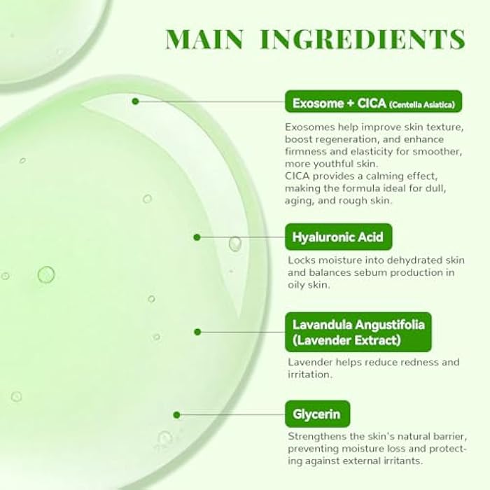 ANAI RUI Exosome Cica Serum,Exosomes for Skin, with Hyaluronic Acid,Soft Skin, Glass Skin,Low-irritating, Moisturizing 1.05 Fl.oz - Image 2