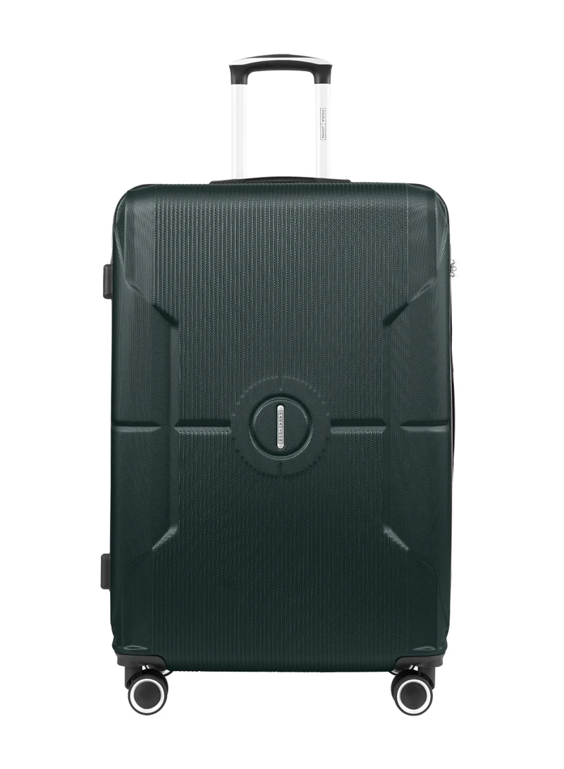 PARAJOHN Para John 2-Piece ABS Hard Shell Lightweight Luggage Set – 20" Cabin (10kg) & 28" Large (30kg) Suitcases with 360° Spinner Wheels & TSA Lock, Green