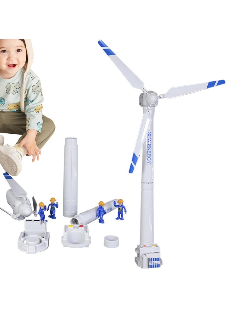 CMGTYYD Science teaching aids - Wind Turbine Toy Mini Wind Turbine 16.5inch Rotary Wind Turbine Model Simulated Detachable Wind Turbine for Kids Wind Turbine Model, Wind Turbine Generator Kit - Image 1