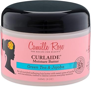 Camille Rose زبدة الشعر المرطبة من كاميل روز كيرلايد بزيت مرطب معزز للشعر مع الشاي الأخضر وزيت الجوجوبا 240 مل عبوة من 1 - Image 1