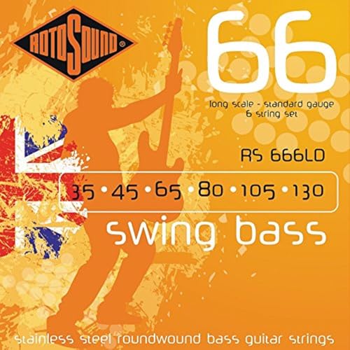 Rotosound أوتار جيتار باص روتوساوند RS666LD ستيانلس ستيل 6 أوتار (35 45 65 80 105 130) - Image 3
