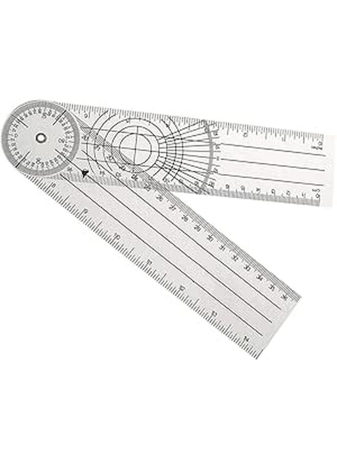 360 Degree Plastic Goniometer For Physical Therapy Orthopedic Measurement Spinal Angle Ruler - Image 1