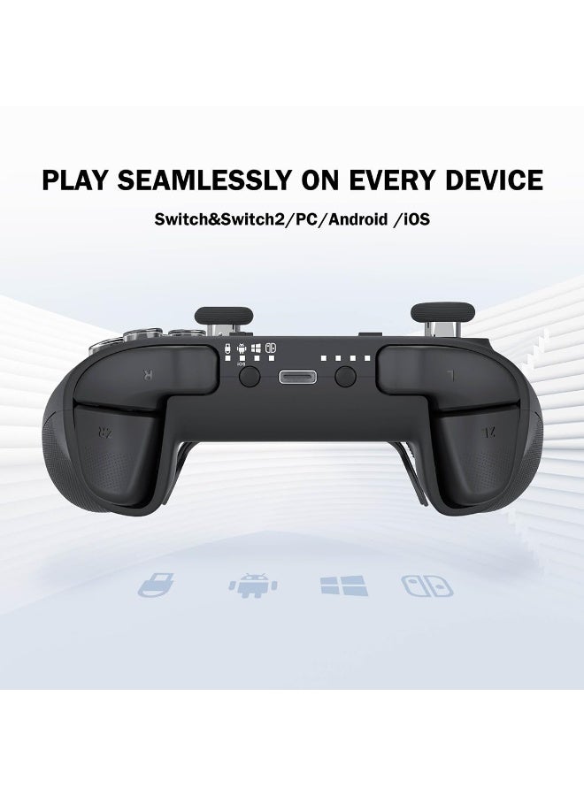 Gulikit Professional Gamepad Gulikit Kingkong 3 Max Wireless Game Controller for Switch/Switch2/PC/Android/iOS/MacOS/Steam Deck with No Drift Hall Effect Joysticks and Triggers, Auto-Pilot Gaming & RGB Lighting, Maglev/Rotor/HD Vibration, 6-Axis Gyroscope, 4 Back Buttons, 1000Hz Polling Rate, 950mAh Battery, 2 D-pad Mode, Ergonomically Designed - Image 3