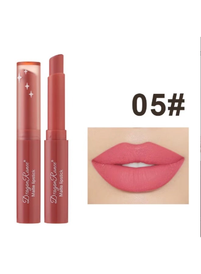 Dragon Ranee Nude Matte Lipstick Waterproof Lip Sticks Not Fading Sexy Lipsticks for Women Make Up Long Lasting Lip Cosmetics