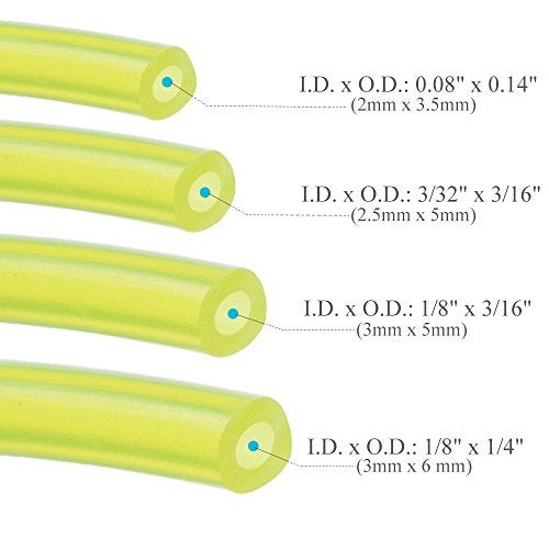 HOODELL 4 Sizes Premium Petrol Fuel Line, 4 Feet Long Hose for Poulan, Craftman, Chainsaw, String Trimmer and Blower - Image 2