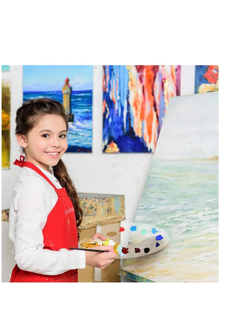 SYOSI Paint Palette Mold 2 Pcs Paint Palette Clear Oval Shaped Non Stick Acrylic Paint Mixing Tray Comfortable Hold Easy Clean for DIY Art Face Painting Plate Epoxy Resin Casting Mold - Image 4