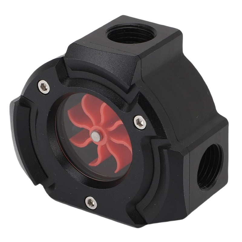 Water Meter, 8 Impellers Accurate Measurement Pc Water Cooling Meter, Cooling Digital with G1/4 Thread Port for Pc Liquid Systems Aquariums - Image 4