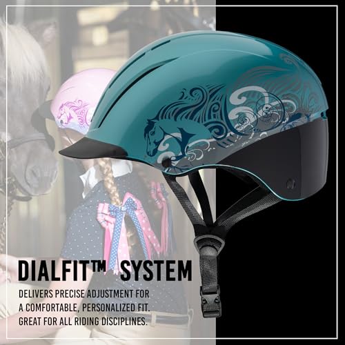 Troxel Spirit Full Coverage Horse Riding Helmet, Low-Profile & Adjustable, Safety Horseback Riding Gear, Extra Small (6-1/4 - 6-1/2), Sky Dreamscape - Image 4