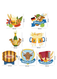 HOWAF Happiness Oktoberfest Party Decorations Oktoberfest Table Centerpieces German Beer Festival Centerpiece Sticks For The Oktoberfest German Beer Party German Munich Beer Festival Set Of 28  - Image 3
