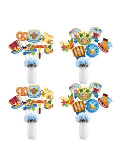 HOWAF Happiness Oktoberfest Party Decorations Oktoberfest Table Centerpieces German Beer Festival Centerpiece Sticks For The Oktoberfest German Beer Party German Munich Beer Festival Set Of 28  - Image 1