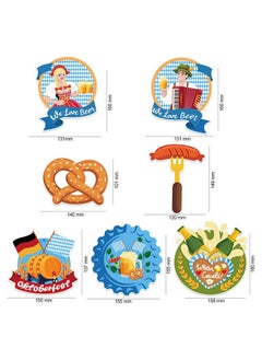 HOWAF Happiness Oktoberfest Party Decorations Oktoberfest Table Centerpieces German Beer Festival Centerpiece Sticks For The Oktoberfest German Beer Party German Munich Beer Festival Set Of 28  - Image 4
