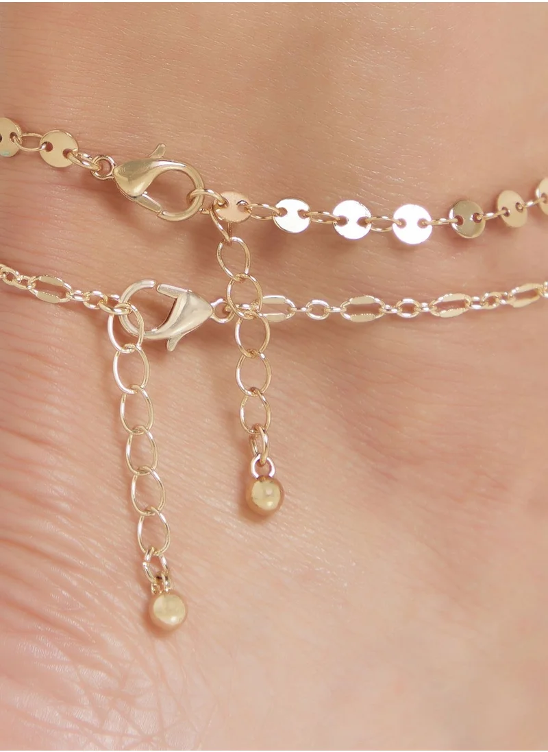 ELLA 2 Pack Celestial Anklet Set