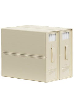 XiuWoo 2 Pack Large Capacity Bed Sheet Organizers Storage, Foldable Sheet Organizer, Linen Drawer Closet Organizer, Sheet Folder Organizer, Cloth Organizer with Reinforced Handle and Window  - Image 1