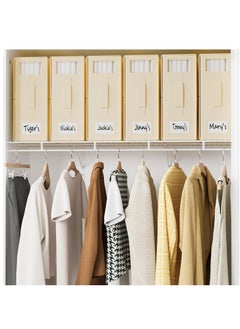 XiuWoo 2 Pack Large Capacity Bed Sheet Organizers Storage, Foldable Sheet Organizer, Linen Drawer Closet Organizer, Sheet Folder Organizer, Cloth Organizer with Reinforced Handle and Window  - Image 2