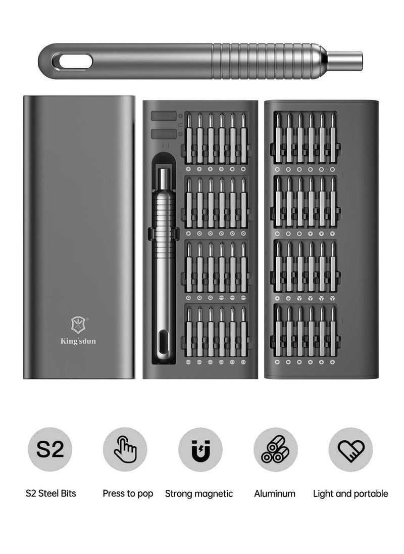 King'sdun - Screwdriver Set 51 in 1 Precision Screwdriver Set Electronics Tools Kit with 48 Magnetic Bits, Magnetic Repair Tool Kit Torx Hex Screwdriver for Glases Computer Xbox iPhone PC - Image 1