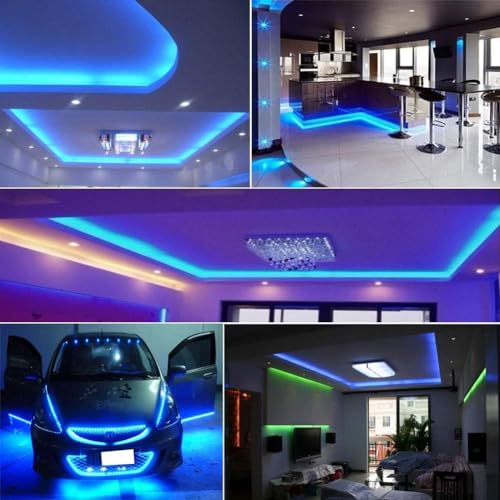 Gesto copper 5 Meter LED Strip Lights with Driver False Ceiling Lights for Home Decoration, 25W LED Profile Light Strip with 600 LEDs,Kitchen Cabinet LED Light Strips,Under Cabinet Strip(Blue) - Image 2