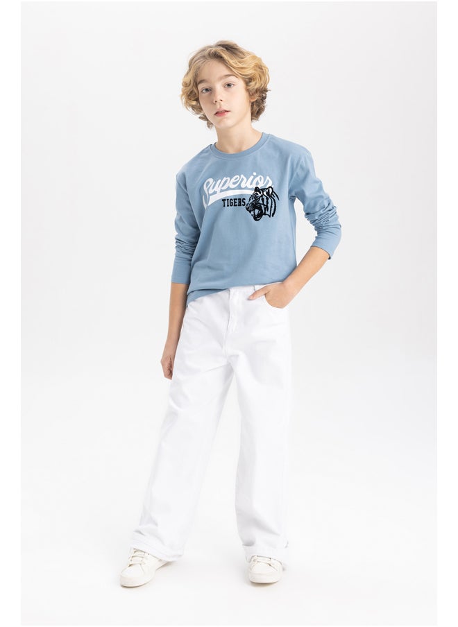 DeFacto - Boy Regular Fit Crew Neck Knitted Long Sleeve T-Shirt - Image 1