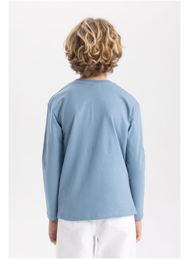 DeFacto - Boy Regular Fit Crew Neck Knitted Long Sleeve T-Shirt - Image 1