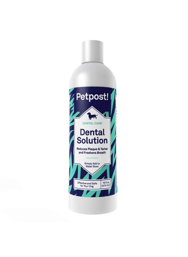 | محلول أسنان للكلاب - مادة مضافة للمياه تعمل على التخلص من رائحة الفم الكريهة - التخلص من الأوساخ والرواسب وتراكم الأسنان - محلول تنظيف الأسنان الطبيعي 16 أونصة. - Image 1