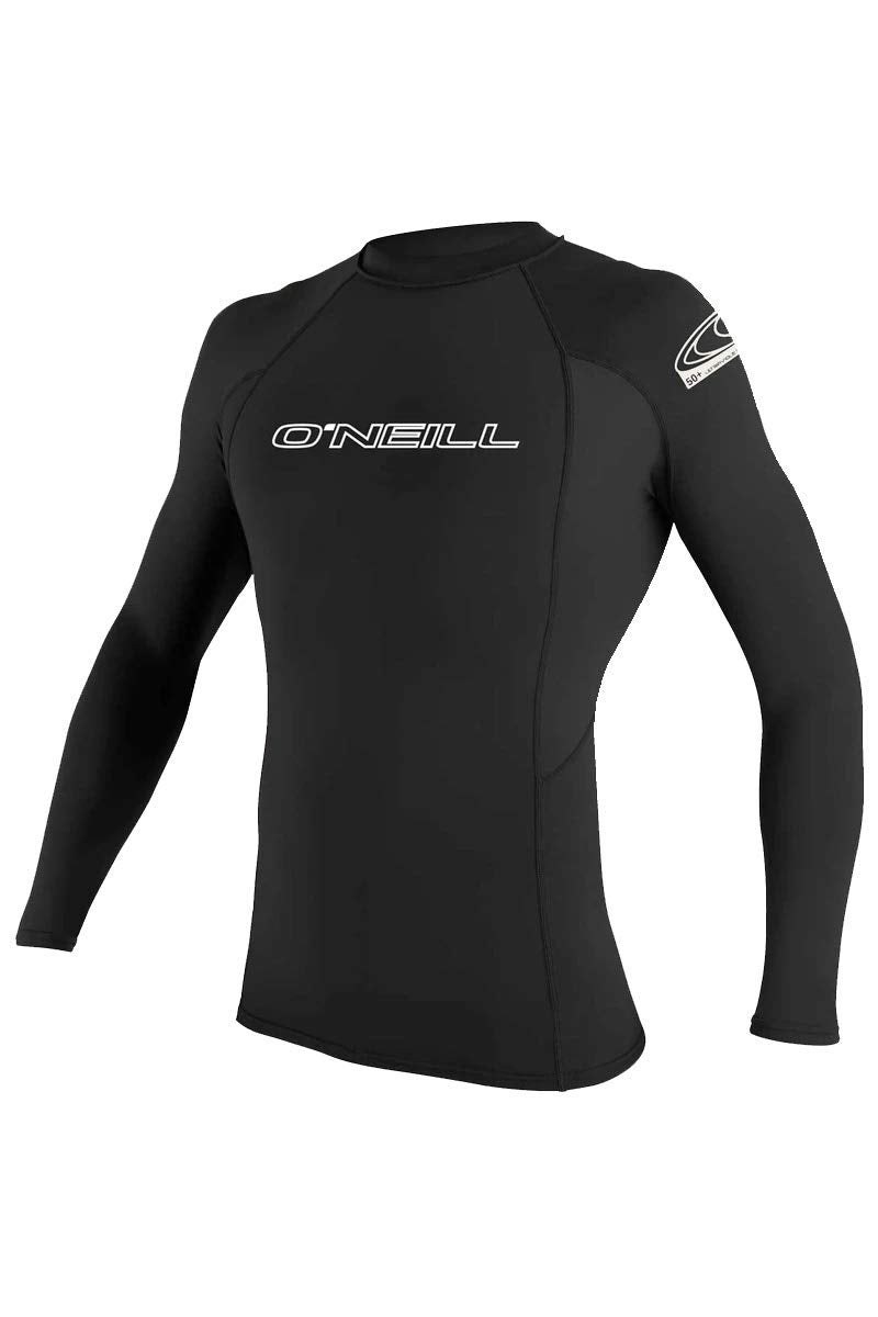 O'NEILL ONeill Wetsuits Mens Basic Skins UPF 50 Long Sleeve Rash Guard Black 2XL - Image 2
