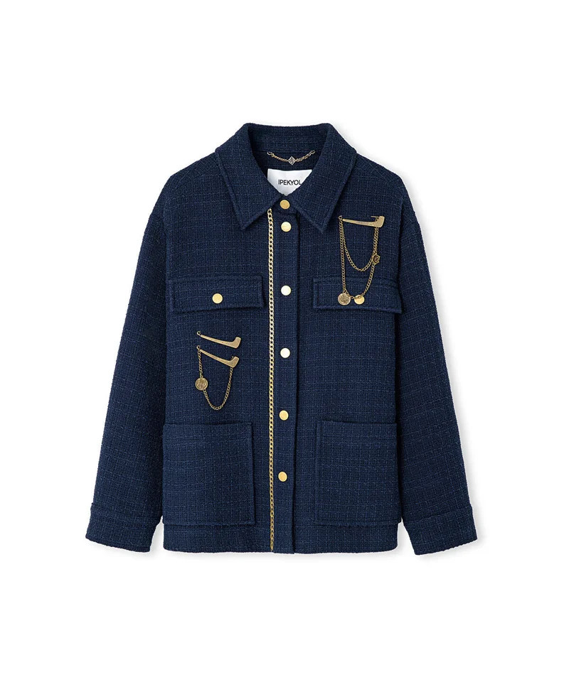 Ipekyol  Chain Trim Tweed Jacket for Women | Best Price UAE