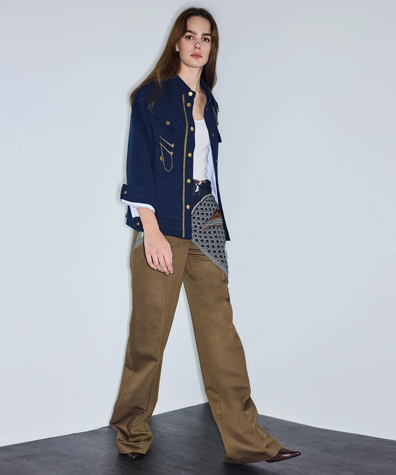 Ipekyol  Chain Trim Tweed Jacket for Women | Best Price UAE