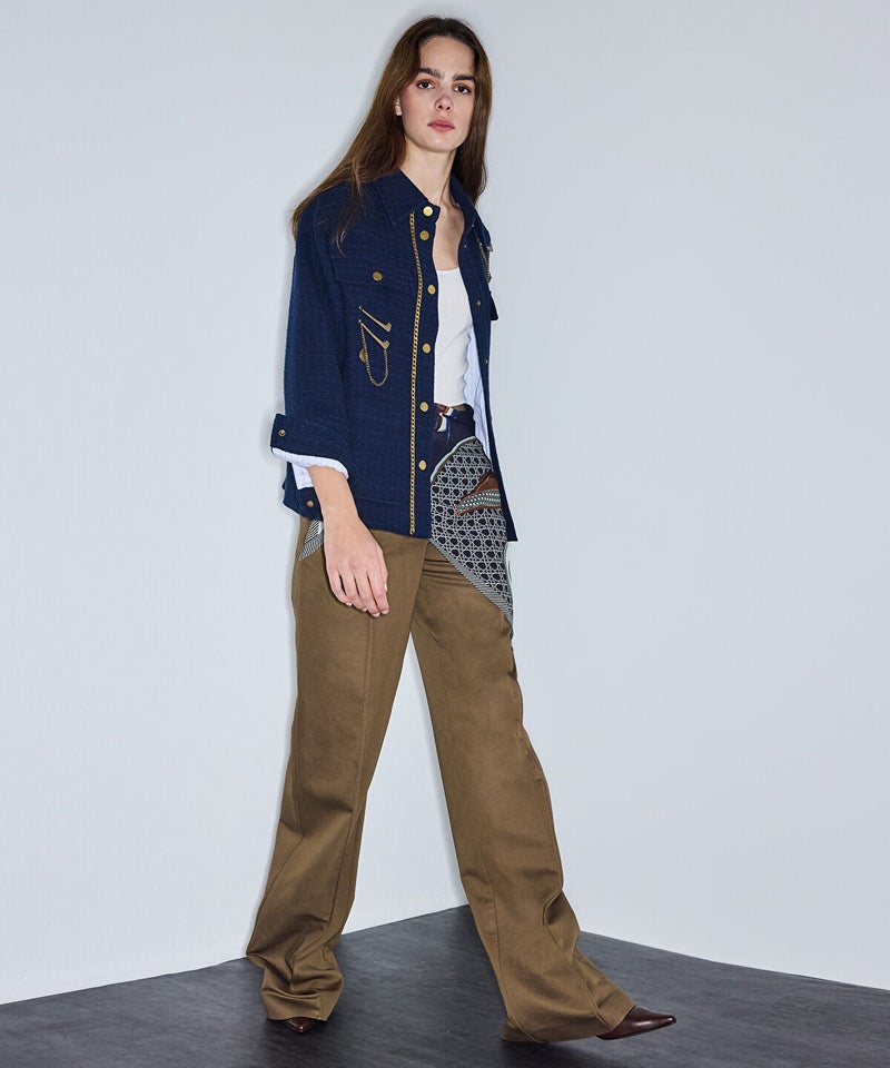 Ipekyol Chain Trim Tweed Jacket - Image 3