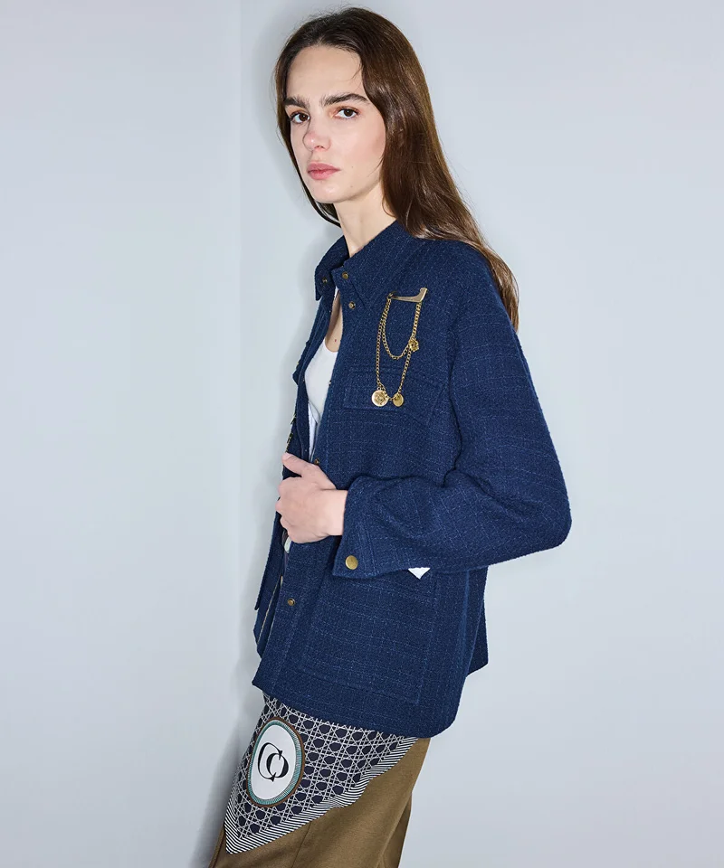 Ipekyol  Chain Trim Tweed Jacket for Women | Best Price UAE