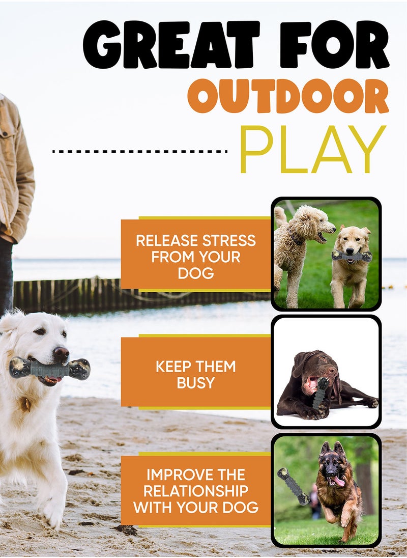 CHEWY BONE Dog chew bone for large dogs hard rubber dog bone  - Image 4
