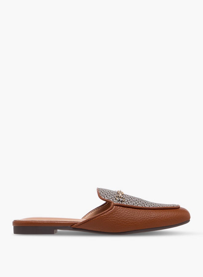 Celeste Women's Monogram Print Slip-On Mules  - Image 3