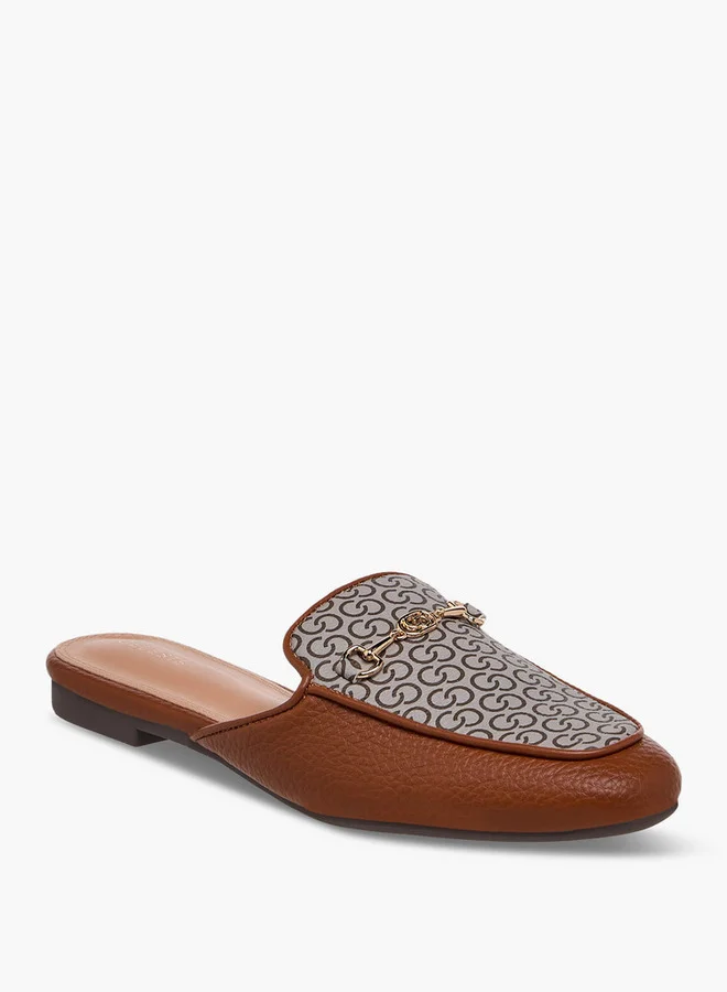 Celeste Women's Monogram Print Slip-On Mules
