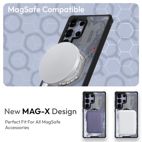 KAPAVER GPS Edition Back Cover Case Compatible with MagSafe, Magnetic Case for Galaxy S25 Ultra (PC+TPU) (Mumbai-Black) - Image 4