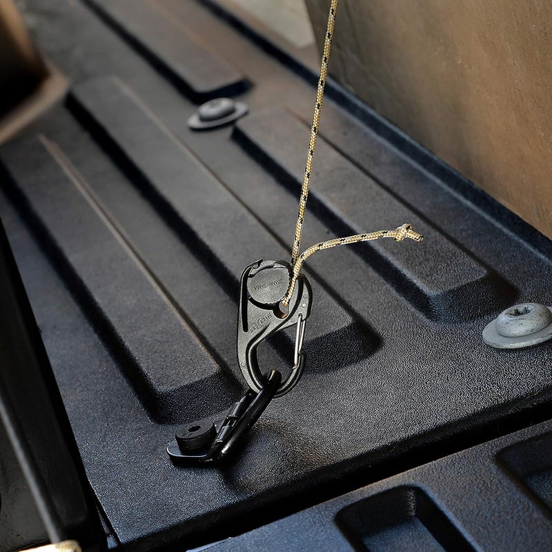 NiteIze Nite Ize NCJ252R3 CamJam Tie Down Rope Tightener with Carabiner Clip 2pack With Cord Black 2 Count - Image 5