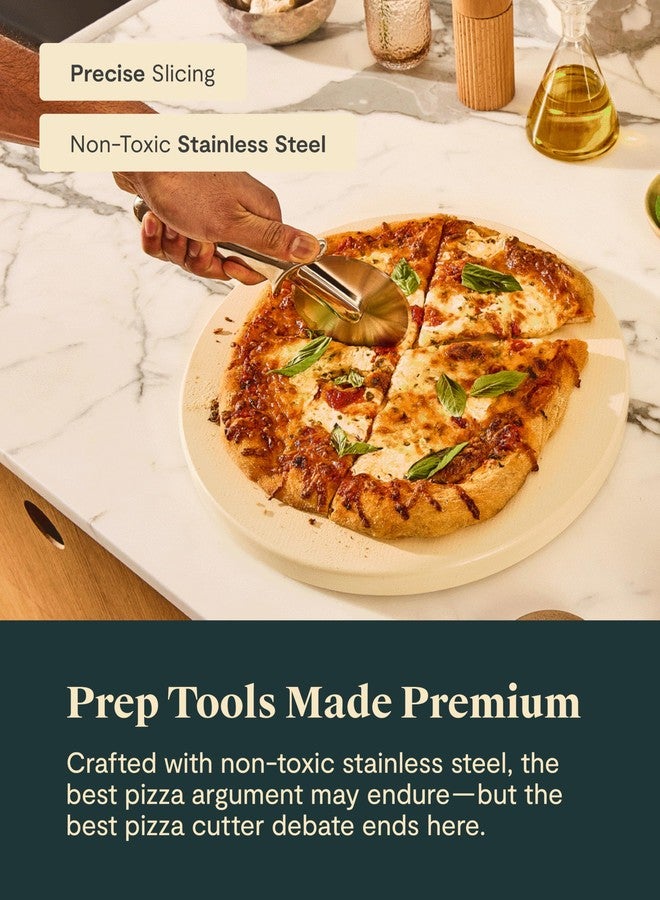 Caraway Pizza Cutter Wheel - Non Toxic Stainless Steel - Essential Kitchen Tool - Ergonomic Handle - Image 4