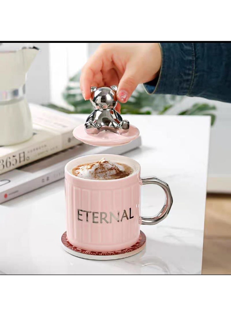 إترنال مج بورسلين جديد بمعلقة وغطاء يحافظ على مشروبك - Image 4