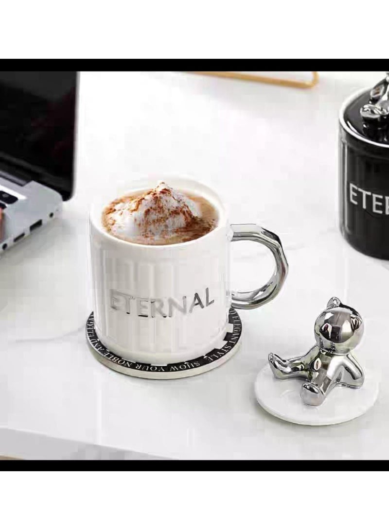 إترنال مج بورسلين جديد بمعلقة وغطاء يحافظ على مشروبك - Image 5